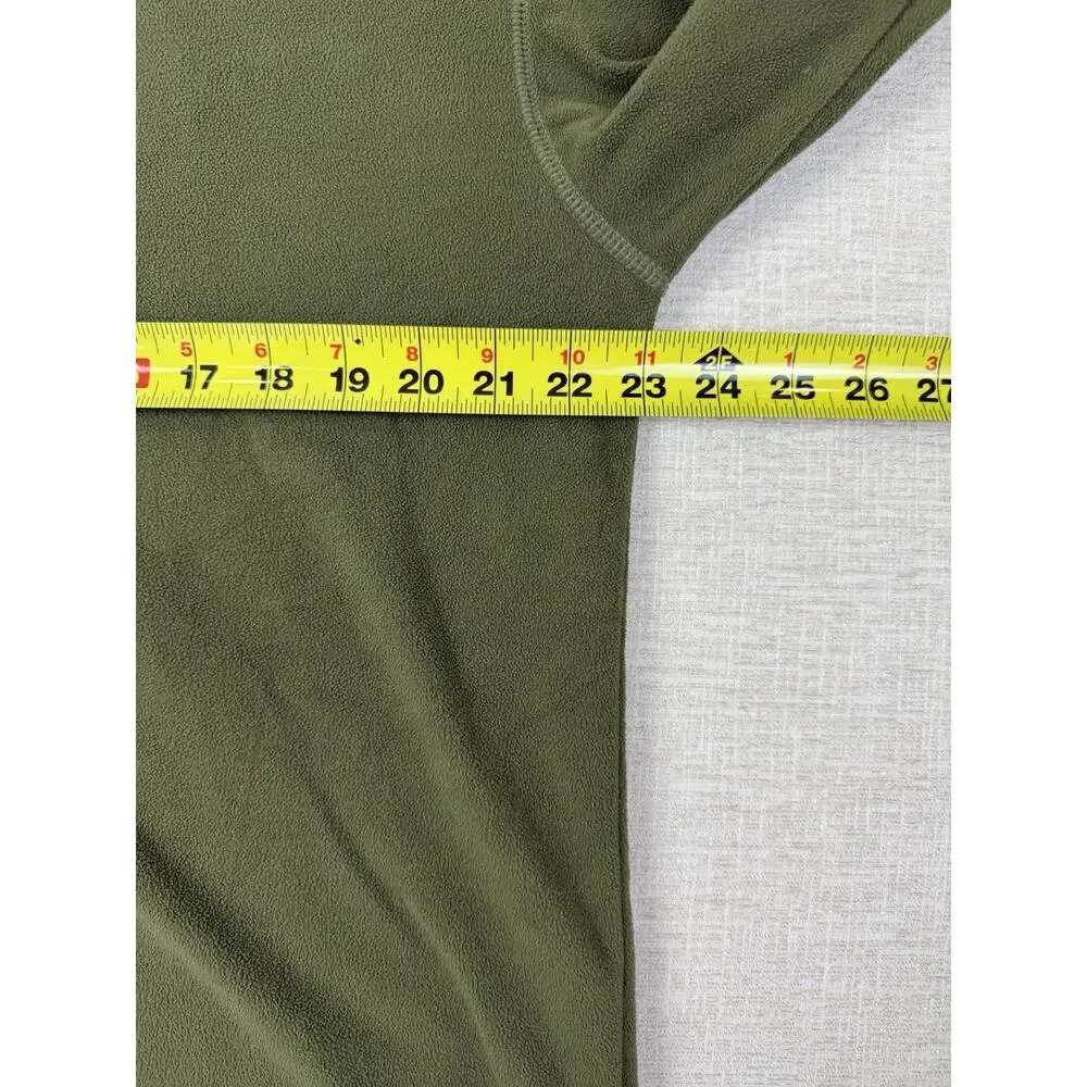 The North Face TKA 100 Mens Large Green Fleece 1/4 Zip Pullover Jacket